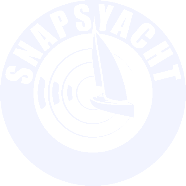 Custom photographer logo design featuring a stylised sailboat and camera lens for a Portsmouth-based yacht photography business.