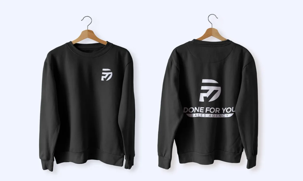 Custom branded sweatshirt design with logo by Birmingham logo designer