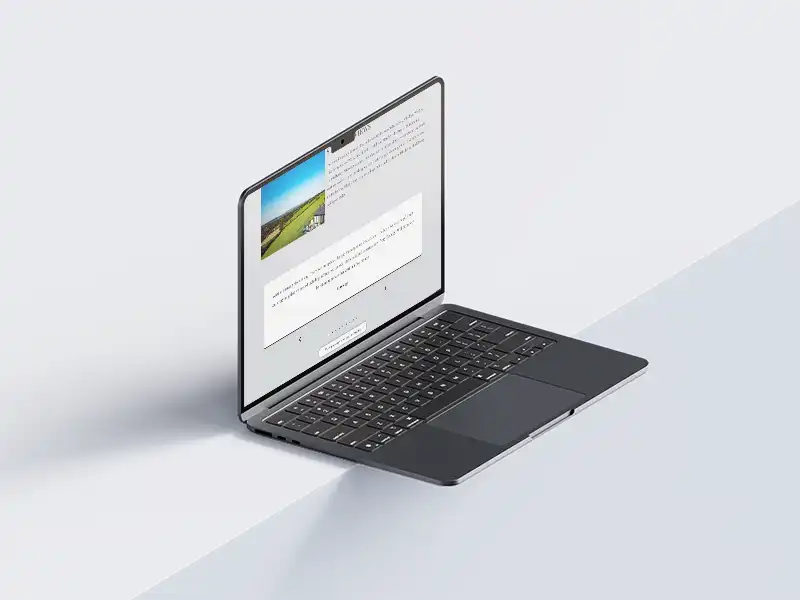 Modern website design displayed on laptop by a web design company