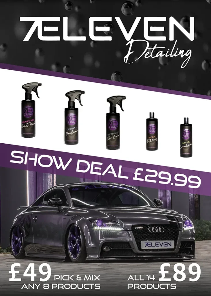 Coventry flyer designer showcases premium Detailing car care products flyer design with special show deals