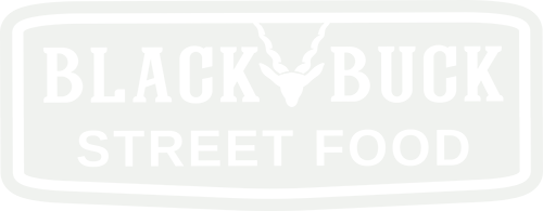 Black Buck Street Food logo featuring a stylised antelope head between the words 'Black' and 'Buck', enclosed within a rectangular frame.