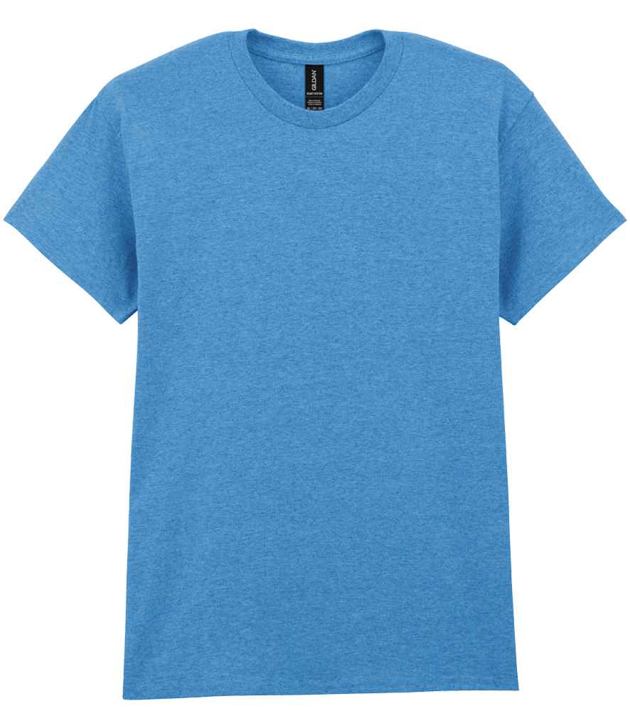 Heather blue t-shirt - soft textured tee for custom logo printing