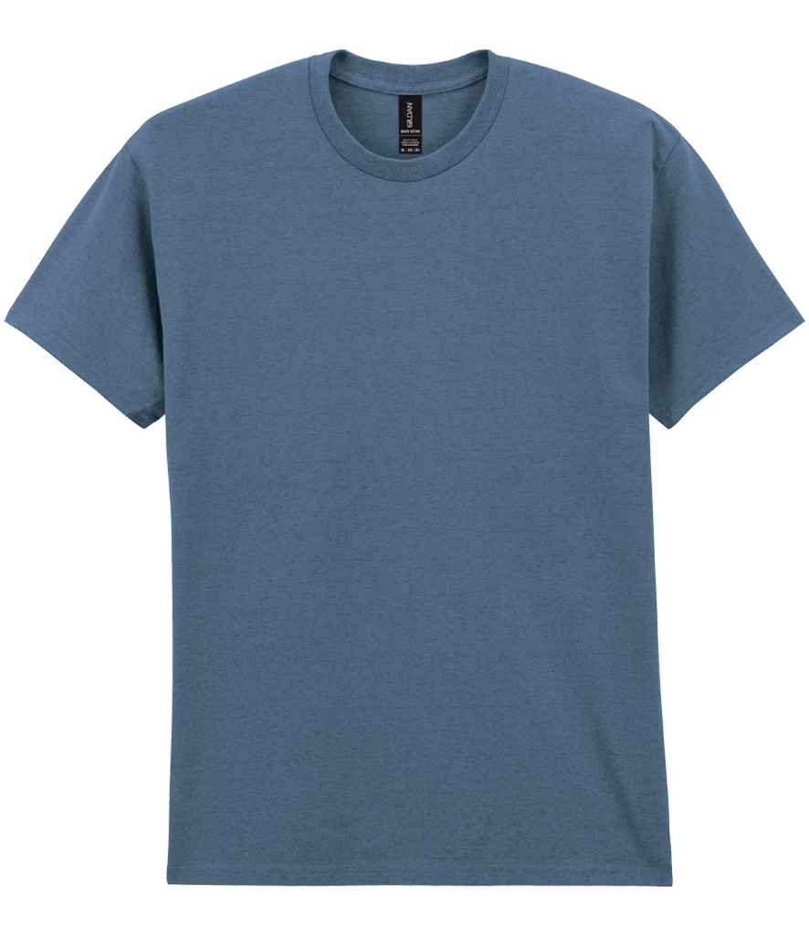 Heather denim basic t-shirt for custom printing - soft cotton tee for casual wear or branding