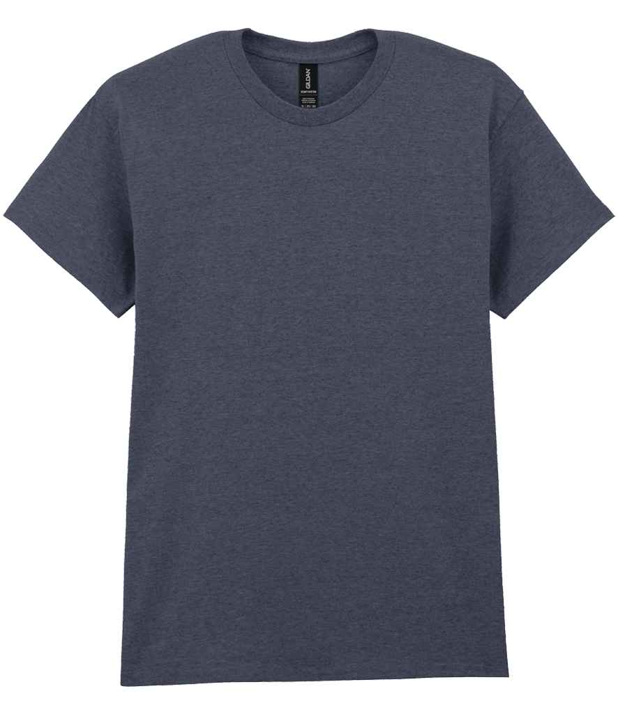Heather navy t-shirt - classic unisex crew neck with a soft heathered texture, perfect for custom printing or everyday casual wear