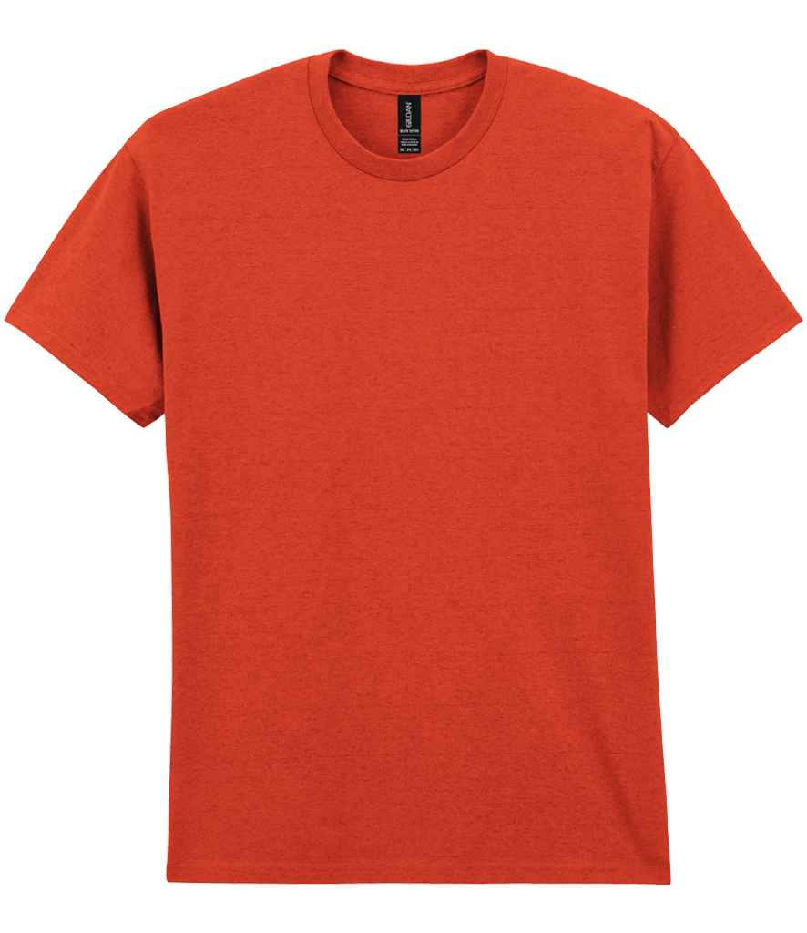 Heather red t-shirt - soft crew neck tee with a textured, vintage-inspired red-orange blend