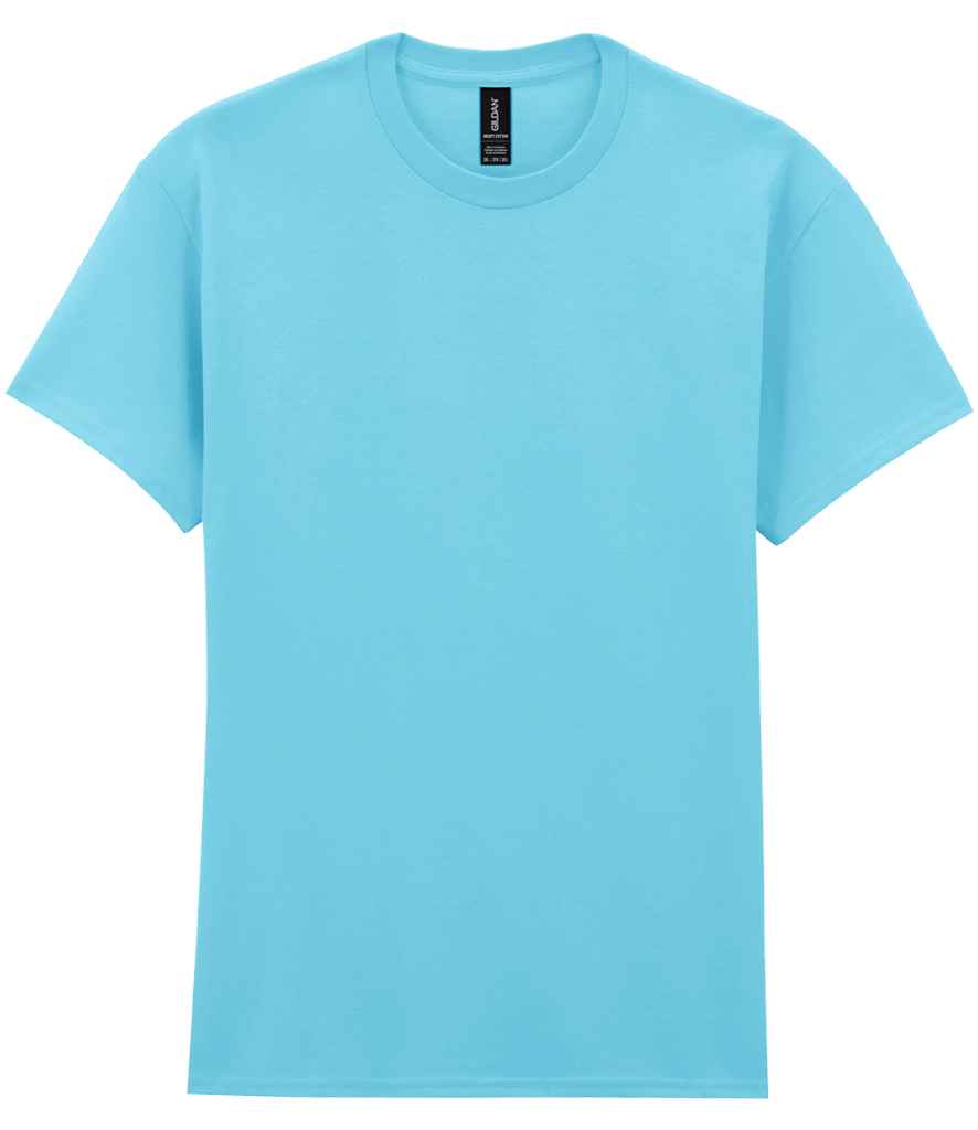 Turquoise blue basic t-shirt ideal for custom printing – great for events, teams, or branding